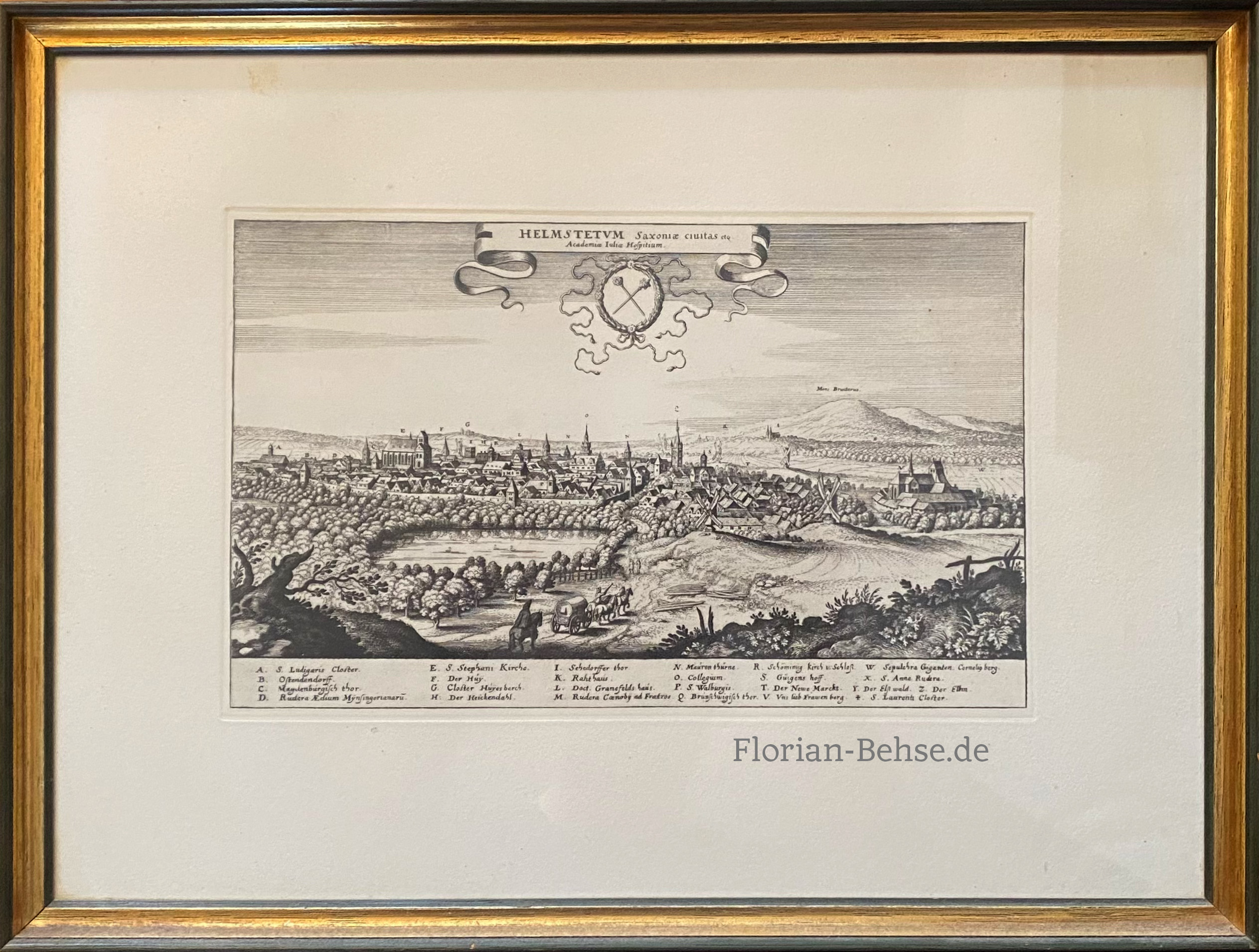 Merian Stich als Geschenk der Stadt Helmstedt zum 50. Geschäftsjubiläum